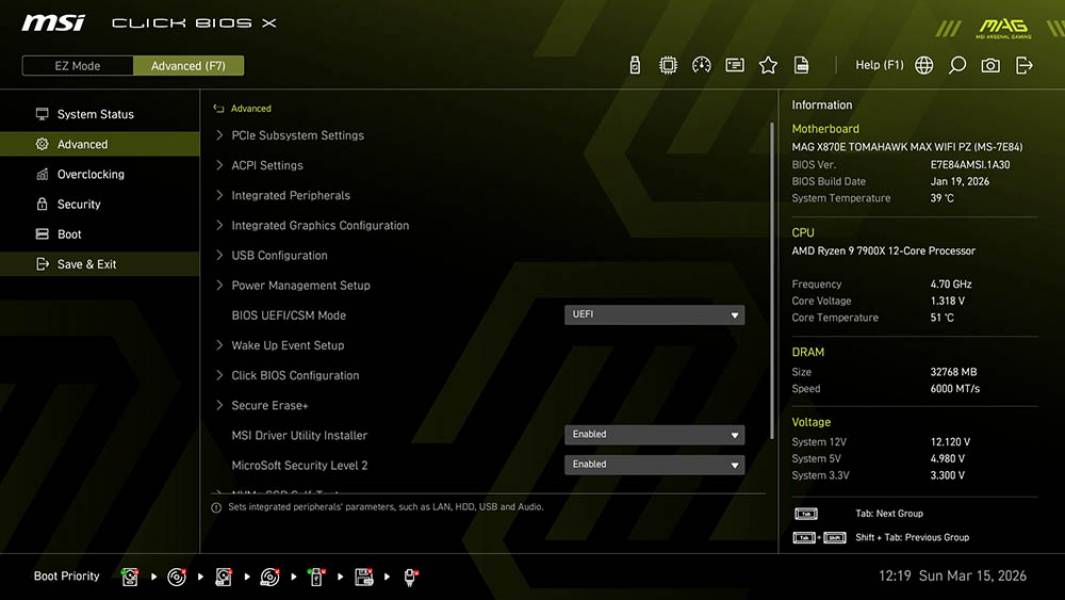 MSI MAG X870E TOMAHAWK MAX WIFI PZ-2